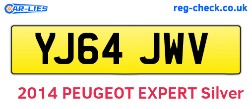 YJ64JWV are the vehicle registration plates.