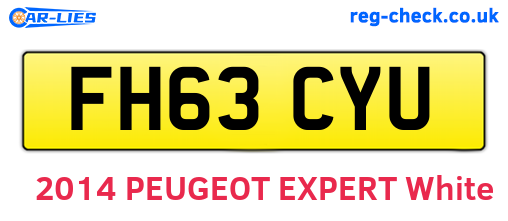 FH63CYU are the vehicle registration plates.