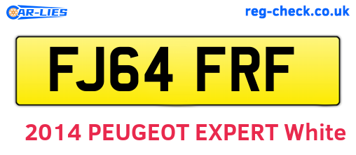 FJ64FRF are the vehicle registration plates.