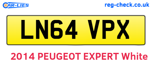 LN64VPX are the vehicle registration plates.