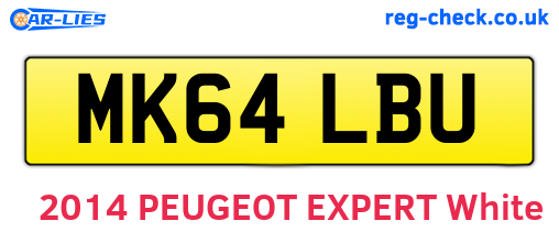 MK64LBU are the vehicle registration plates.