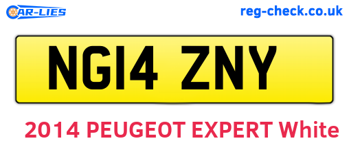 NG14ZNY are the vehicle registration plates.