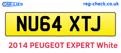 NU64XTJ are the vehicle registration plates.