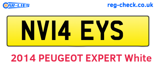 NV14EYS are the vehicle registration plates.