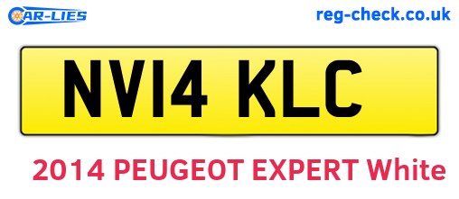 NV14KLC are the vehicle registration plates.
