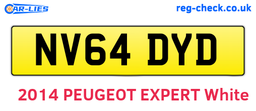 NV64DYD are the vehicle registration plates.