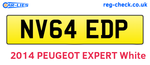 NV64EDP are the vehicle registration plates.