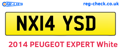 NX14YSD are the vehicle registration plates.