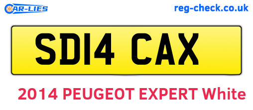 SD14CAX are the vehicle registration plates.
