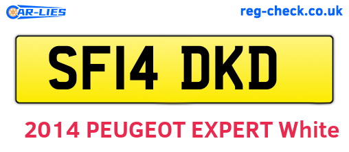 SF14DKD are the vehicle registration plates.