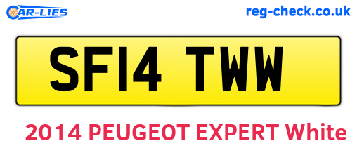SF14TWW are the vehicle registration plates.