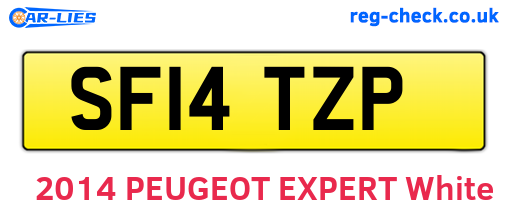 SF14TZP are the vehicle registration plates.