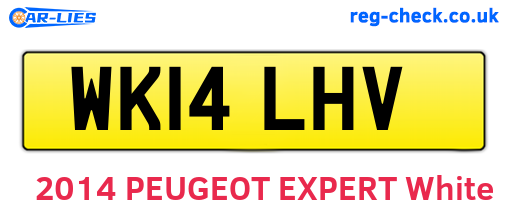 WK14LHV are the vehicle registration plates.