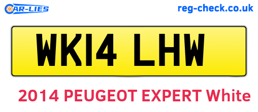 WK14LHW are the vehicle registration plates.