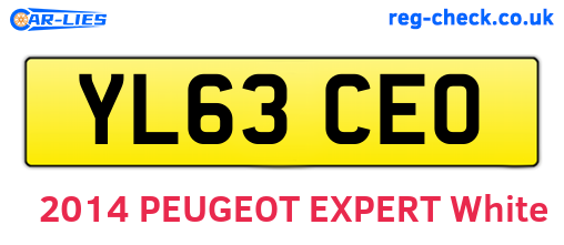 YL63CEO are the vehicle registration plates.