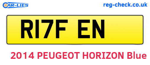 R17FEN are the vehicle registration plates.