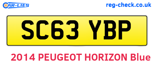 SC63YBP are the vehicle registration plates.