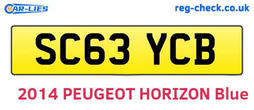 SC63YCB are the vehicle registration plates.