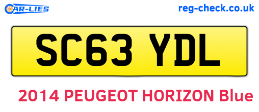 SC63YDL are the vehicle registration plates.