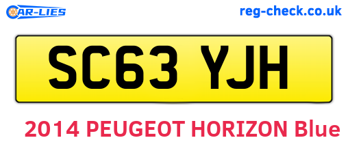 SC63YJH are the vehicle registration plates.