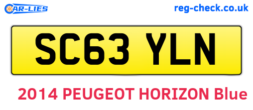 SC63YLN are the vehicle registration plates.
