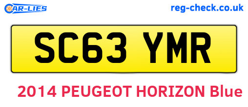 SC63YMR are the vehicle registration plates.