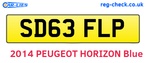 SD63FLP are the vehicle registration plates.