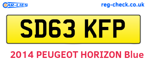SD63KFP are the vehicle registration plates.
