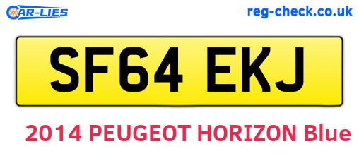 SF64EKJ are the vehicle registration plates.
