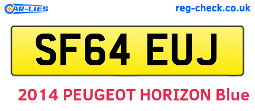 SF64EUJ are the vehicle registration plates.