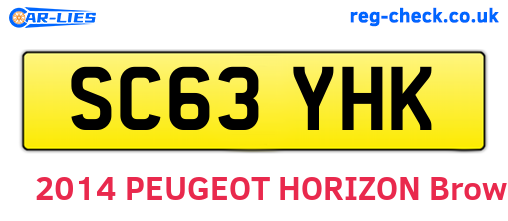 SC63YHK are the vehicle registration plates.