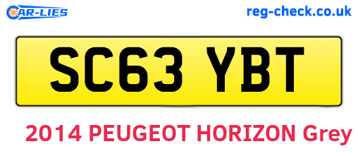 SC63YBT are the vehicle registration plates.