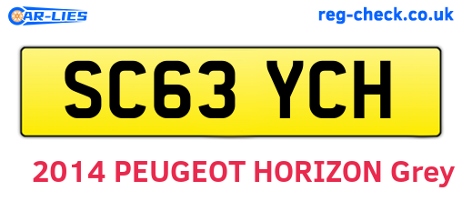 SC63YCH are the vehicle registration plates.