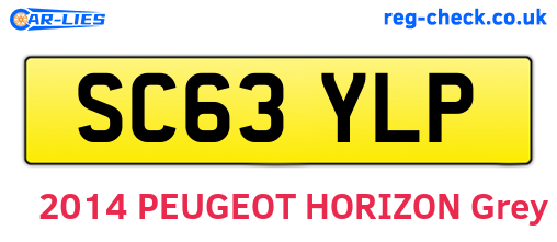 SC63YLP are the vehicle registration plates.