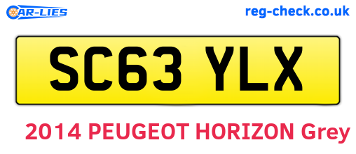 SC63YLX are the vehicle registration plates.