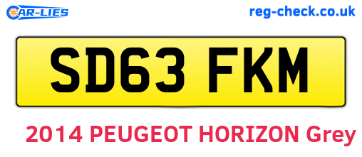 SD63FKM are the vehicle registration plates.