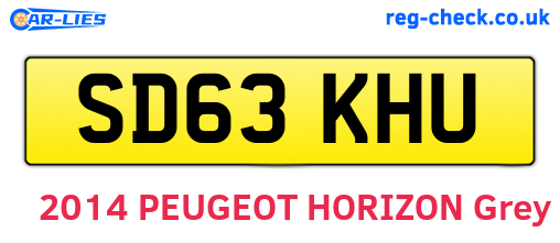 SD63KHU are the vehicle registration plates.