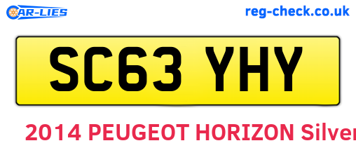 SC63YHY are the vehicle registration plates.