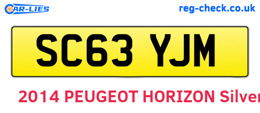 SC63YJM are the vehicle registration plates.