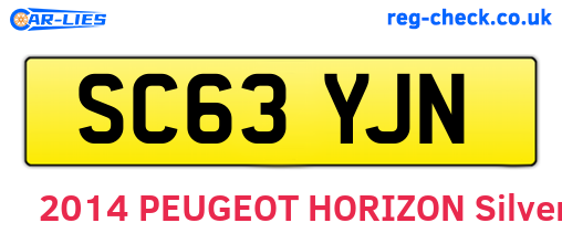 SC63YJN are the vehicle registration plates.