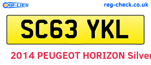 SC63YKL are the vehicle registration plates.