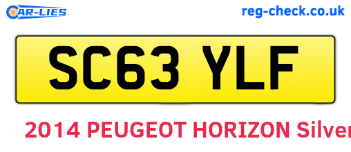 SC63YLF are the vehicle registration plates.