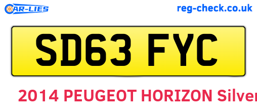 SD63FYC are the vehicle registration plates.