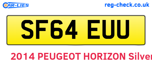 SF64EUU are the vehicle registration plates.