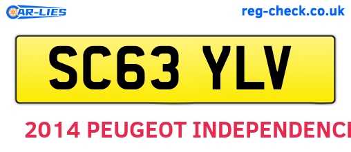 SC63YLV are the vehicle registration plates.