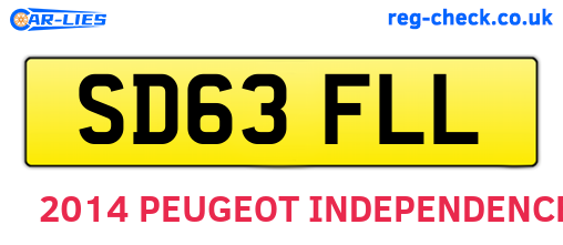 SD63FLL are the vehicle registration plates.