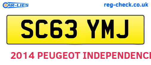 SC63YMJ are the vehicle registration plates.