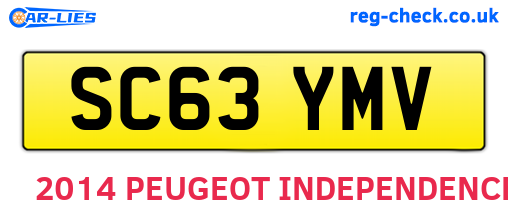 SC63YMV are the vehicle registration plates.