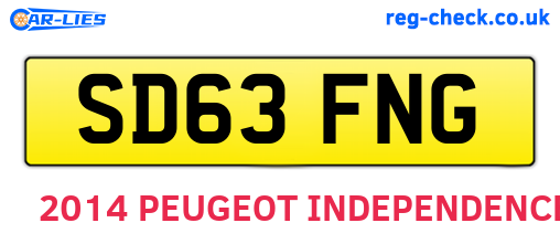 SD63FNG are the vehicle registration plates.