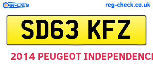 SD63KFZ are the vehicle registration plates.